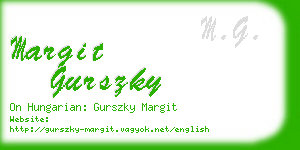 margit gurszky business card